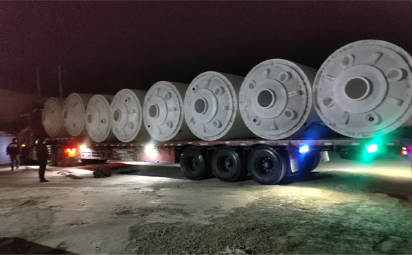 永靖锥底桶交付现场